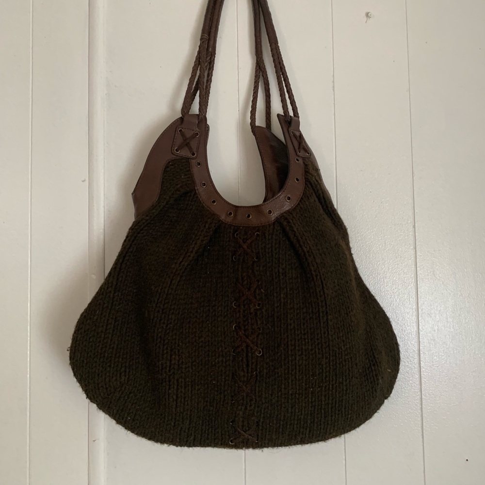 UGG Knit/leather bag  EUC Clean  and RARE